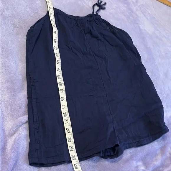 Old Navy Dark Blue Tie-Strap Romper - Picture 5 of 6